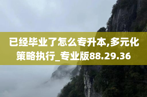 已经毕业了怎么专升本,多元化策略执行_专业版88.29.36