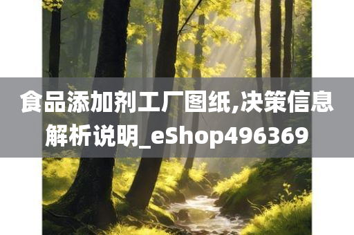 食品添加剂工厂图纸,决策信息解析说明_eShop496369