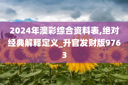 2024年澳彩综合资料表,绝对经典解释定义_升官发财版9763