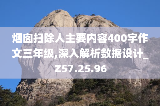 烟囱扫除人主要内容400字作文三年级,深入解析数据设计_Z57.25.96