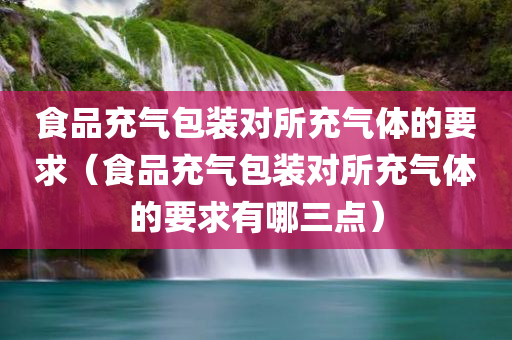 食品充气包装对所充气体的要求（食品充气包装对所充气体的要求有哪三点）