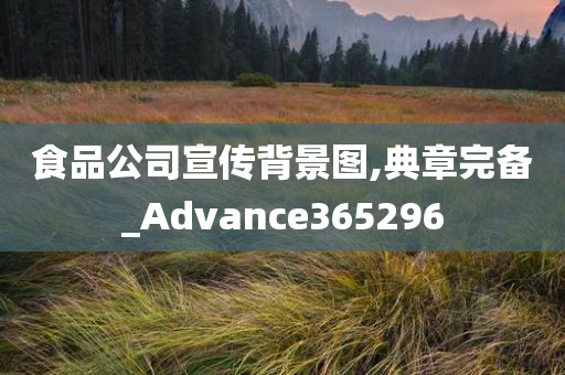 食品公司宣传背景图,典章完备_Advance365296