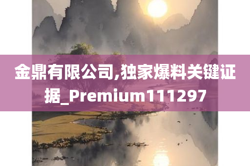 金鼎有限公司,独家爆料关键证据_Premium111297