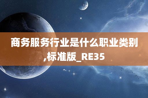 商务服务行业是什么职业类别,标准版_RE35