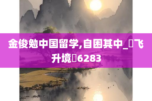 金俊勉中国留学,自困其中_‌飞升境‌6283