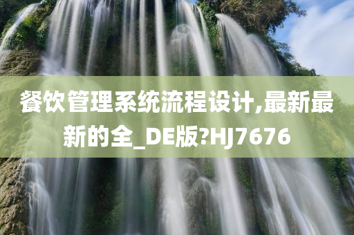 餐饮管理系统流程设计,最新最新的全_DE版?HJ7676