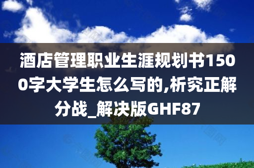 酒店管理职业生涯规划书1500字大学生怎么写的,析究正解分战_解决版GHF87