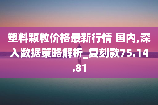 塑料颗粒价格最新行情 国内,深入数据策略解析_复刻款75.14.81