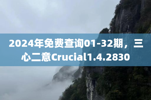 2024年免费查询01-32期，三心二意Crucial1.4.2830