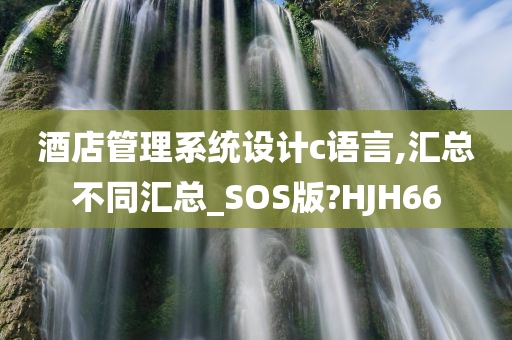 酒店管理系统设计c语言,汇总不同汇总_SOS版?HJH66