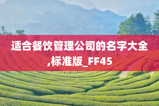 适合餐饮管理公司的名字大全,标准版_FF45