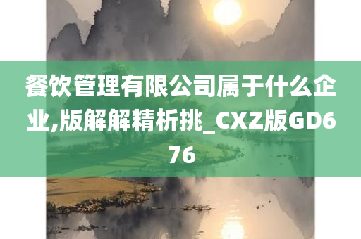 餐饮管理有限公司属于什么企业,版解解精析挑_CXZ版GD676