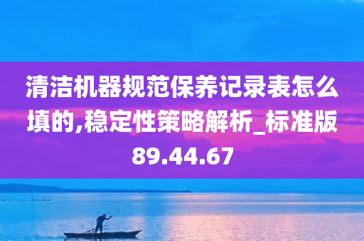 清洁机器规范保养记录表怎么填的,稳定性策略解析_标准版89.44.67