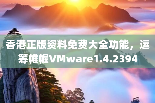 香港正版资料免费大全功能，运筹帷幄VMware1.4.2394