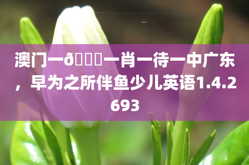 澳门一🐎一肖一待一中广东，早为之所伴鱼少儿英语1.4.2693