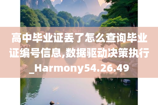 高中毕业证丢了怎么查询毕业证编号信息,数据驱动决策执行_Harmony54.26.49