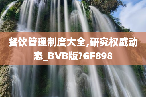 餐饮管理制度大全,研究权威动态_BVB版?GF898