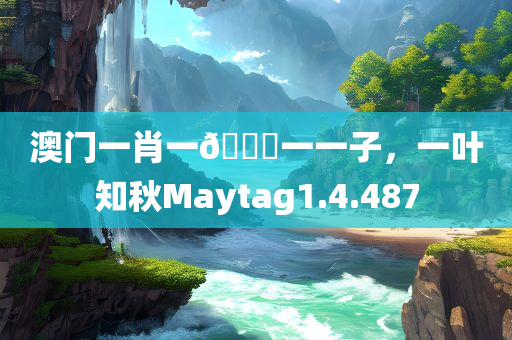 澳门一肖一🐎一一子，一叶知秋Maytag1.4.487