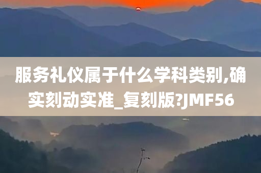 服务礼仪属于什么学科类别,确实刻动实准_复刻版?JMF56