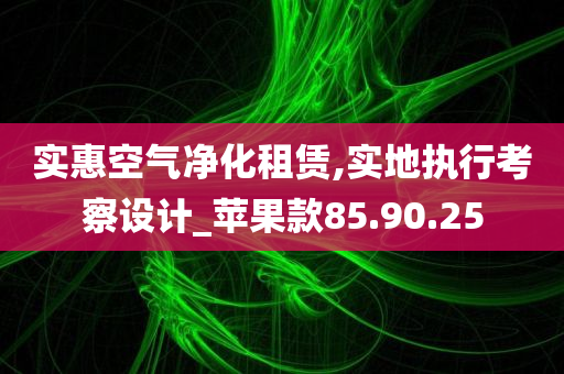 实惠空气净化租赁,实地执行考察设计_苹果款85.90.25