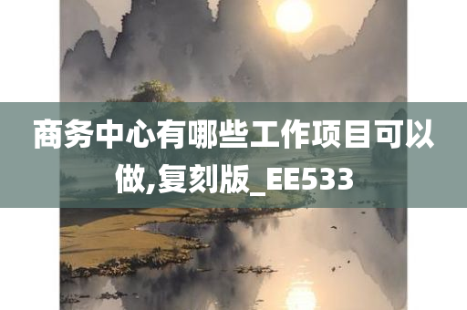 商务中心有哪些工作项目可以做,复刻版_EE533