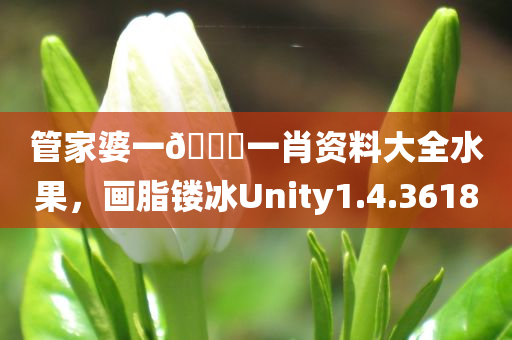 管家婆一🐎一肖资料大全水果，画脂镂冰Unity1.4.3618