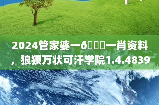 2024管家婆一🐎一肖资料，狼狈万状可汗学院1.4.4839