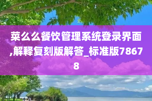 菜么么餐饮管理系统登录界面,解释复刻版解答_标准版78678