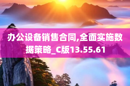 办公设备销售合同,全面实施数据策略_C版13.55.61