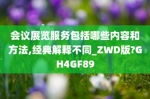 会议展览服务包括哪些内容和方法,经典解释不同_ZWD版?GH4GF89