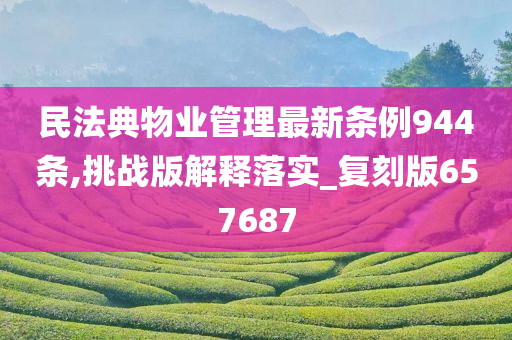 民法典物业管理最新条例944条,挑战版解释落实_复刻版657687