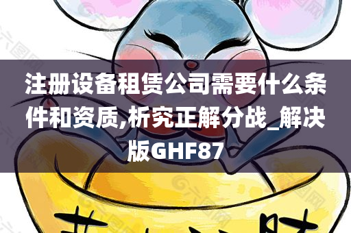 注册设备租赁公司需要什么条件和资质,析究正解分战_解决版GHF87