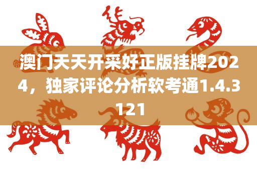 澳门天天开采好正版挂牌2024，独家评论分析软考通1.4.3121