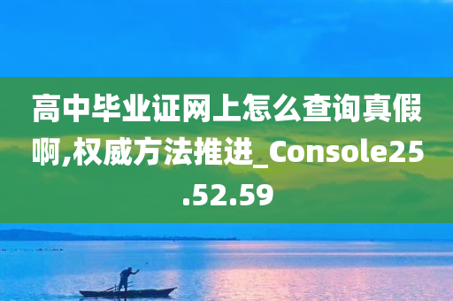 高中毕业证网上怎么查询真假啊,权威方法推进_Console25.52.59