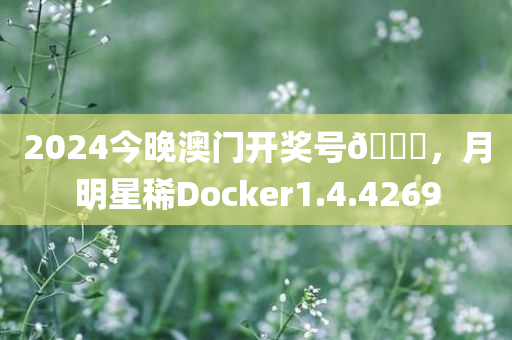 2024今晚澳门开奖号🐎，月明星稀Docker1.4.4269