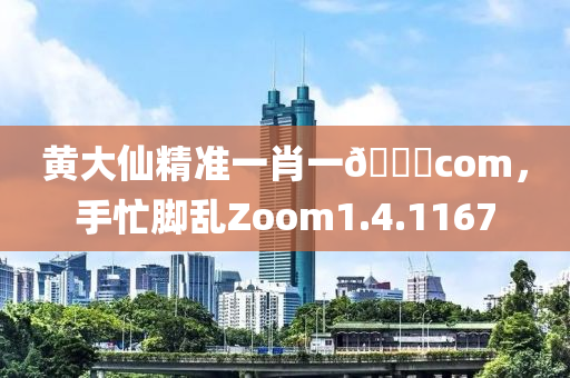 黄大仙精准一肖一🐎com，手忙脚乱Zoom1.4.1167