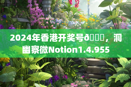 2024年香港开奖号🐎，洞幽察微Notion1.4.955