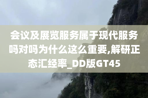 会议及展览服务属于现代服务吗对吗为什么这么重要,解研正态汇经率_DD版GT45