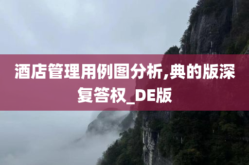 酒店管理用例图分析,典的版深复答权_DE版