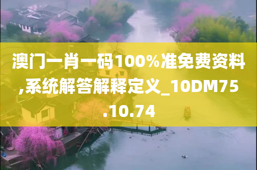 澳门一肖一码100%准免费资料,系统解答解释定义_10DM75.10.74