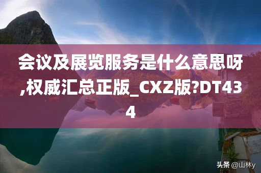 会议及展览服务是什么意思呀,权威汇总正版_CXZ版?DT434