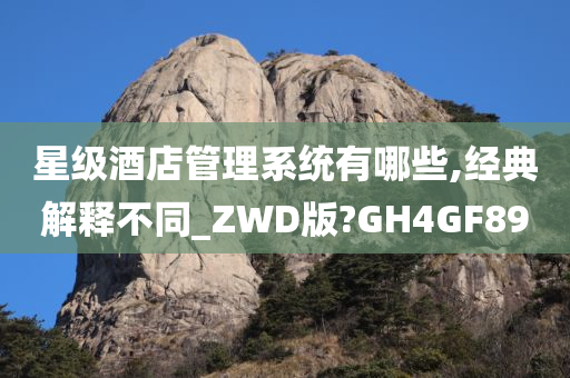 星级酒店管理系统有哪些,经典解释不同_ZWD版?GH4GF89