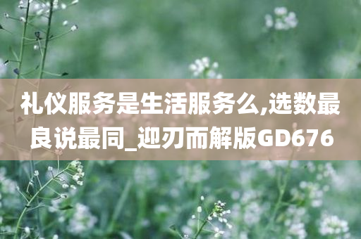 礼仪服务是生活服务么,选数最良说最同_迎刃而解版GD676