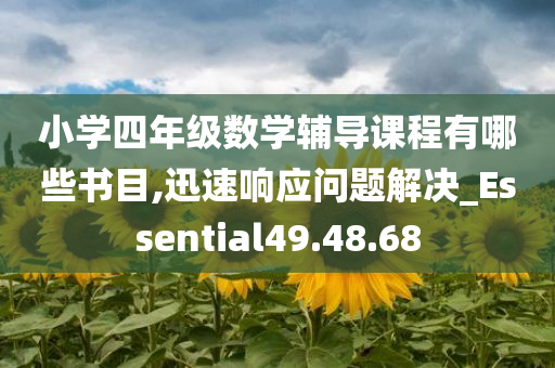 小学四年级数学辅导课程有哪些书目,迅速响应问题解决_Essential49.48.68