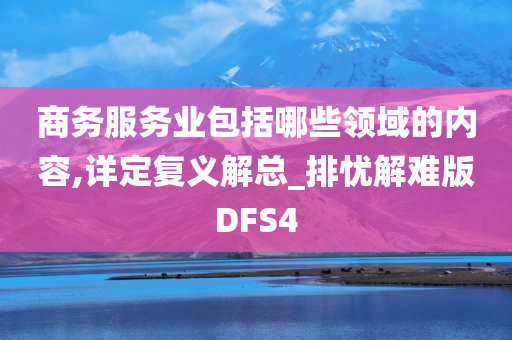 商务服务业包括哪些领域的内容,详定复义解总_排忧解难版DFS4