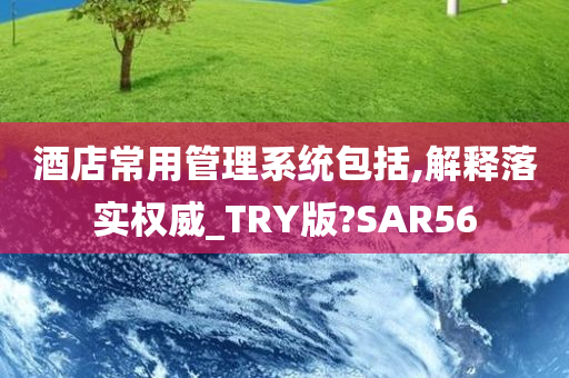 酒店常用管理系统包括,解释落实权威_TRY版?SAR56