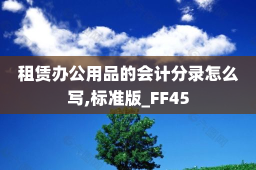 租赁办公用品的会计分录怎么写,标准版_FF45