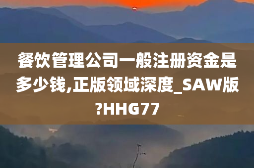 餐饮管理公司一般注册资金是多少钱,正版领域深度_SAW版?HHG77