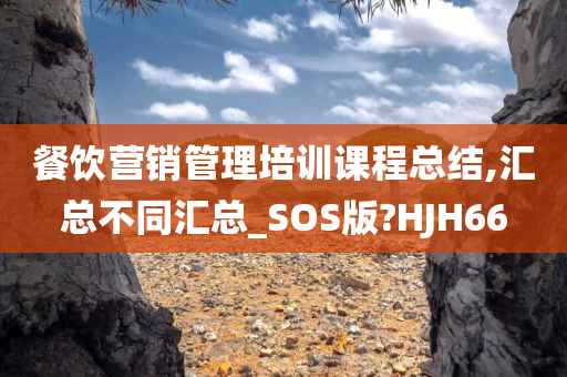 餐饮营销管理培训课程总结,汇总不同汇总_SOS版?HJH66