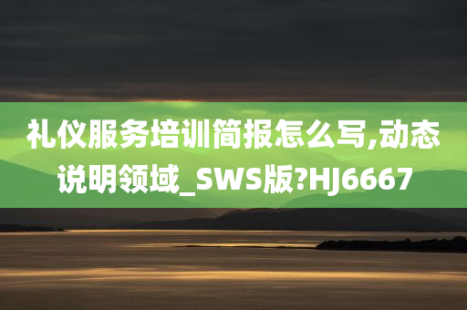 礼仪服务培训简报怎么写,动态说明领域_SWS版?HJ6667